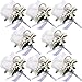Men Wedding Boutonniere Wedding Flowers Buttonholes Accessories Groom Groomsman Prom Party Suit Decoration (8, White 7)