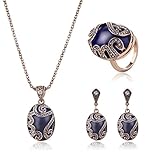 EVERRICH Boho Beach Gold Ring Earring And Necklace Sets for Women Wedding Jewelry Sets for Brides
