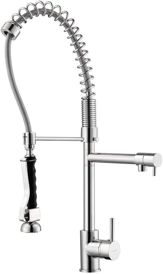 Küchen Spültisch Spiral Einhebel Armatur Gastrobrause Chrom Optik