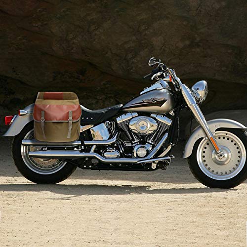 image for GEMITTO Motorcycle Saddle Bag Heavy-Duty Travel Panniers 2 Strap Motor