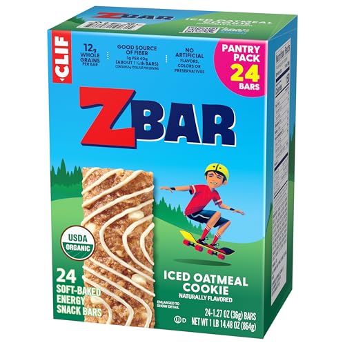 ZBAR – ICED OATMEAL COOKIE – SOFT-BAKED ENERGY SNACK BARS – NON-GMO – 12G WHOLE GRAINS – USDA ORGANIC GRANOLA BARS (24 PACK)