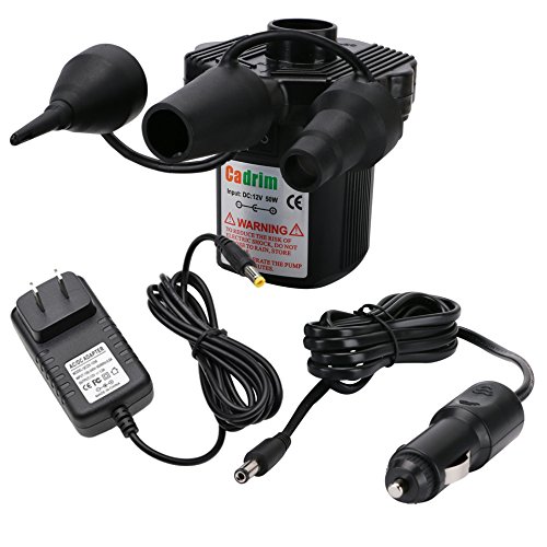 image for Cadrim Electric Air Pump 110V AC/12V DC Portable Air Pump for Inflatab