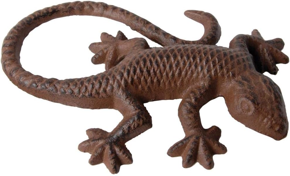 Esschert Design TT03 15.1 x 10.4 x 2.8cm Cast Iron Lizard - Brown, Quantity: 1