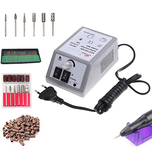 BoTaiDaHong Electric Nail Drill Machine Professional Finger Toe Nail Care Nail Art Manicure Pedicure Tool with 6 Drill Bits With Milling Cutters Mandrel Grinding Sleeve
