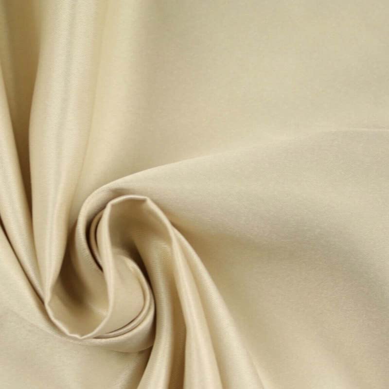 Champagne Gold Luxury Plain Smooth Matt Duchess Satin Dress Fabric Material Bridal Wedding 58" 5607 (1 Metre)