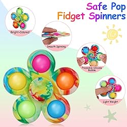 12 Pack Pop Fidget Spinners, Push Bubble Fidget
