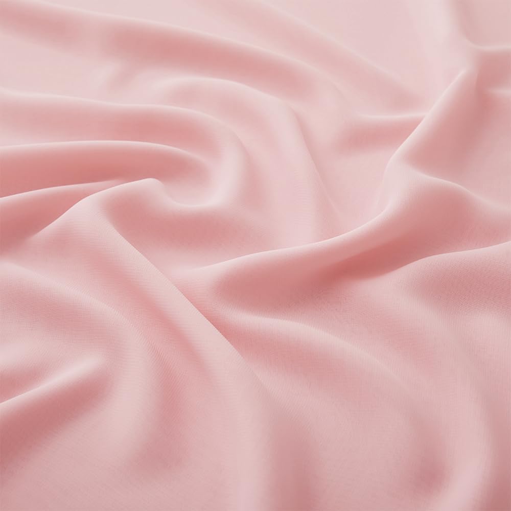 MaiMaiSuan 60" Wide Light Pink Chiffon Fabric by