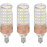 Ulight E12 led Candelabra Bulb, 100w Halogen Bulbs Equivalent, Daylight White led Bulb 1100lm, 360 Degree Beam Angle for Ceiling Fan Lighting, Chandelier Light Pack of 3 (Daylight White 6000K)