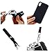 Guojia iPhone X Case, 3D Cute Camera Design Case, Cool Silicone Phone Protector, Cover with Long Strap Rope for Girls Women and Camera Enthusiast (Moderate Hardness) (Black)