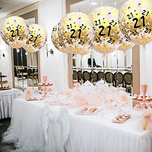 Budicool 21st Birthday Decorations 16 Pcs Sequins Gold Import It All