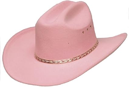 pink felt cowboy hat