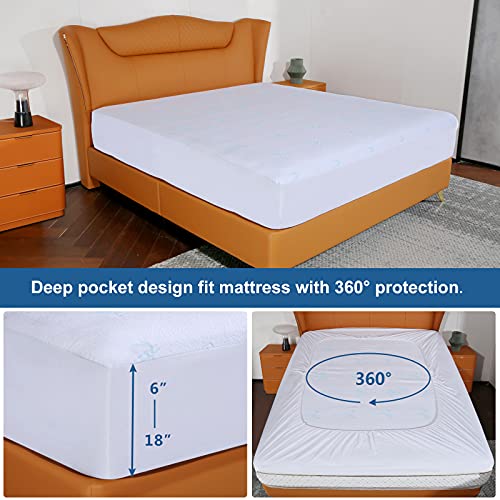 Mattress Protector Queen Waterproof Mattress Pad Premium Bamboo
