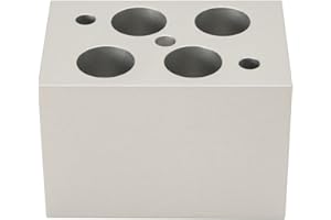 ONiLAB 15mLx 4 Centrifuge Tubes Capacity Scientific Aluminum Dry Bath Heating Block for Digital Dry Bath Incubator…