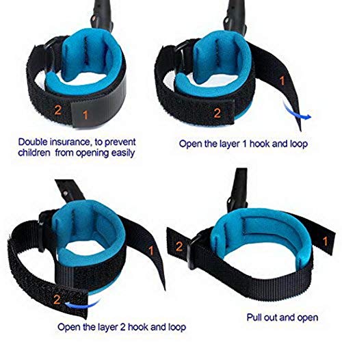 Meflying Kids Baby Safety Anti-Lost Strap Walking Harness Wristbands Wrist Link Harnesses & Leashes - Thumbnail 3