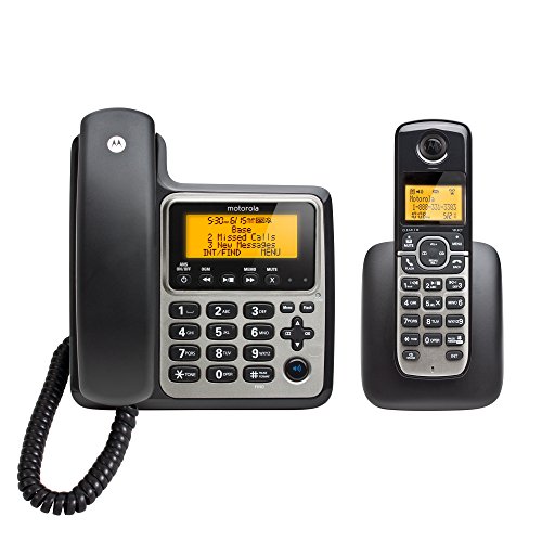 Motorola DECT 6.0 Corded Base Phone with Cordless Handset and Answering System M802C