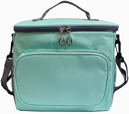 10L Large Capacity Insulated Lunch Box Tote Bag Foldable 2-Way Carrying Grocery Cooler Organizer Leakproof for Bottle Snacks Camping BBQ