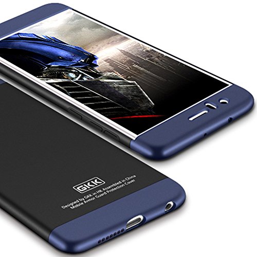 Honor 8 Case, GKK Double Dip Ultra Slim Knight Series For Huawei Honor 8 Hybrid PC [HARD] Full Protection Matte Phone Case (Blue Black Blue)
