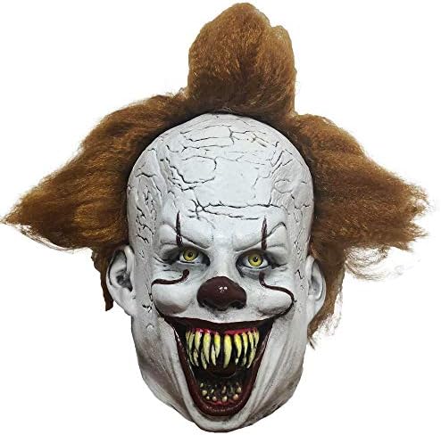 Scary Clown Mask Cosplay Latex Mask Creepy Halloween Face Mask for Adults