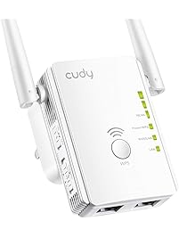 Cudy 300Mbps WiFi Range Extender, Range Booster, Access Point Mode, 2 LAN Ports, WPS, Extends WiFi Range to Smart Home & Alexa Device (RE300)
