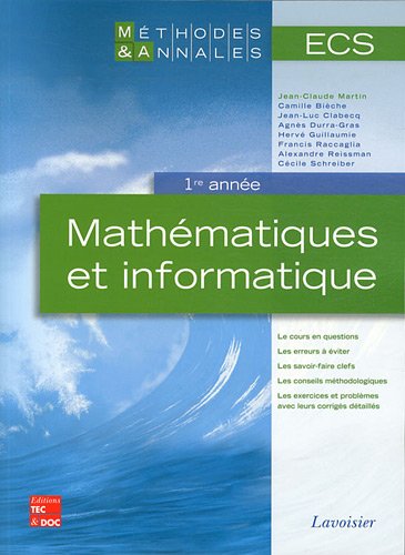 Mathématiques et informatique, 1ère année ECS