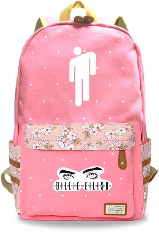 Tuogongbao Pink Floral Rucksack Tasche Student Bag Logo Madchen Jugend Casual Bag Reisen Wandern Daypack Rucksack Amazon De Bekleidung