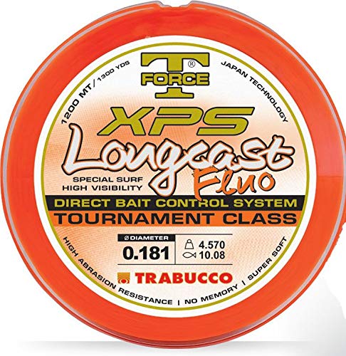 Trabucco Longcast Fluo Fishing Line 0.307 mm 11.92 kg 1200 m Siliconised Sea Spinning Surfcasting Fedeer Stream Trout