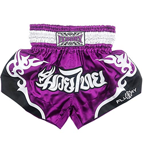 FLUORY Muay Thai Kampf-Shorts, MMA-Shorts, Kleidung, Training, Käfigkampf, Grappling, Kampfsport, Kickboxen, Shorts Kleidung Purple — image 1