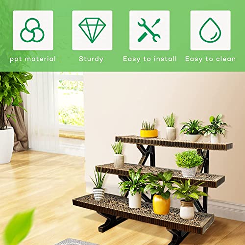 MIXXIDEA Plant Stands For Indoor Plants Multiple Plastic 3 Tier Plant