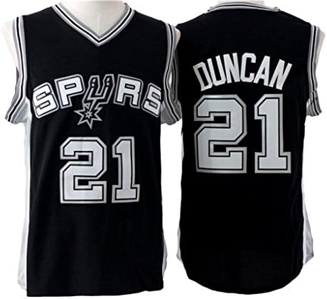 Men's Adult #21 Tim Duncan Jersey Black