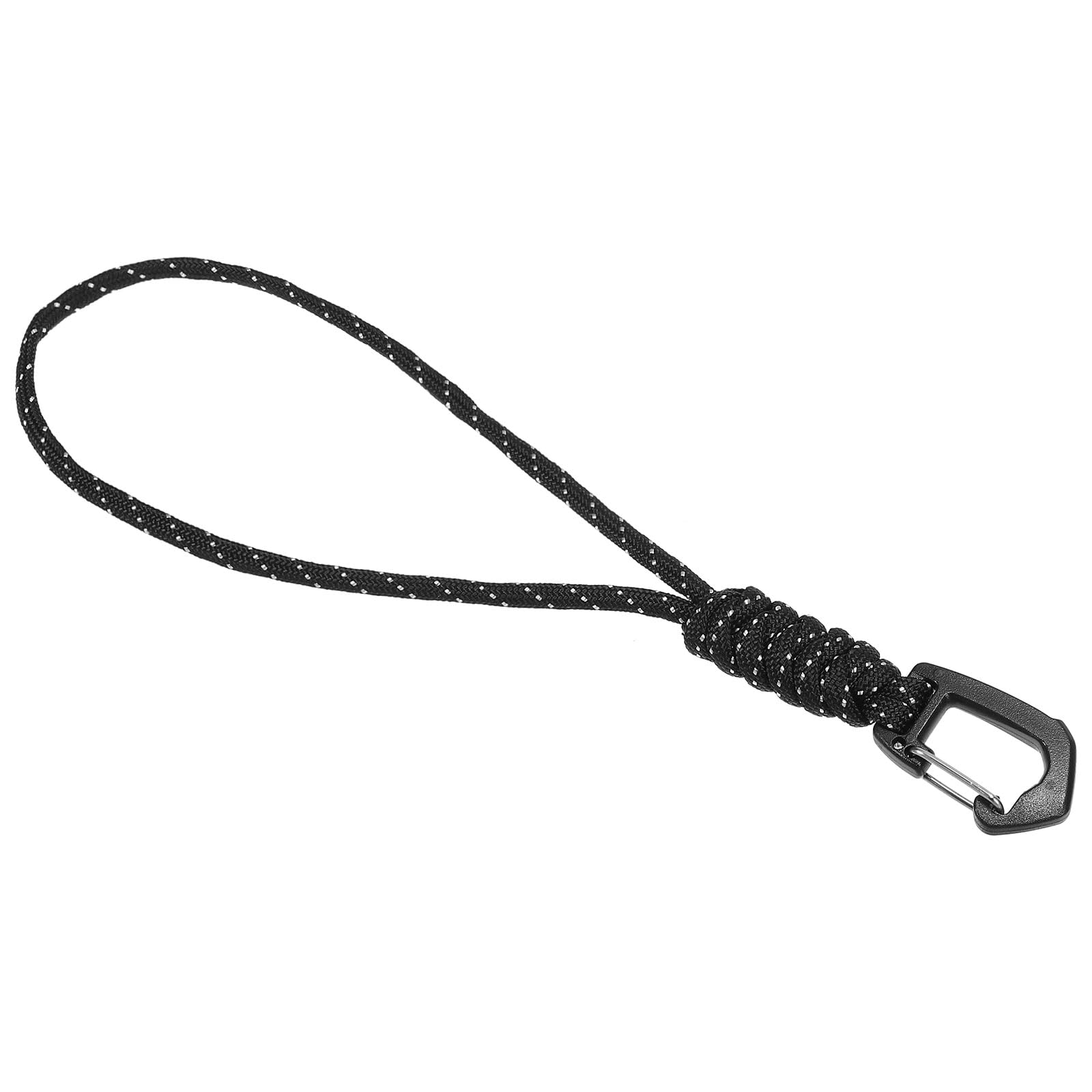 PATIKIL Badge Lanyard 8.6 Inch, Necklace Keychain Cord Metal Clasp Hook Ring Strap for Keys Whistle ID Card Badge Holder, Black White