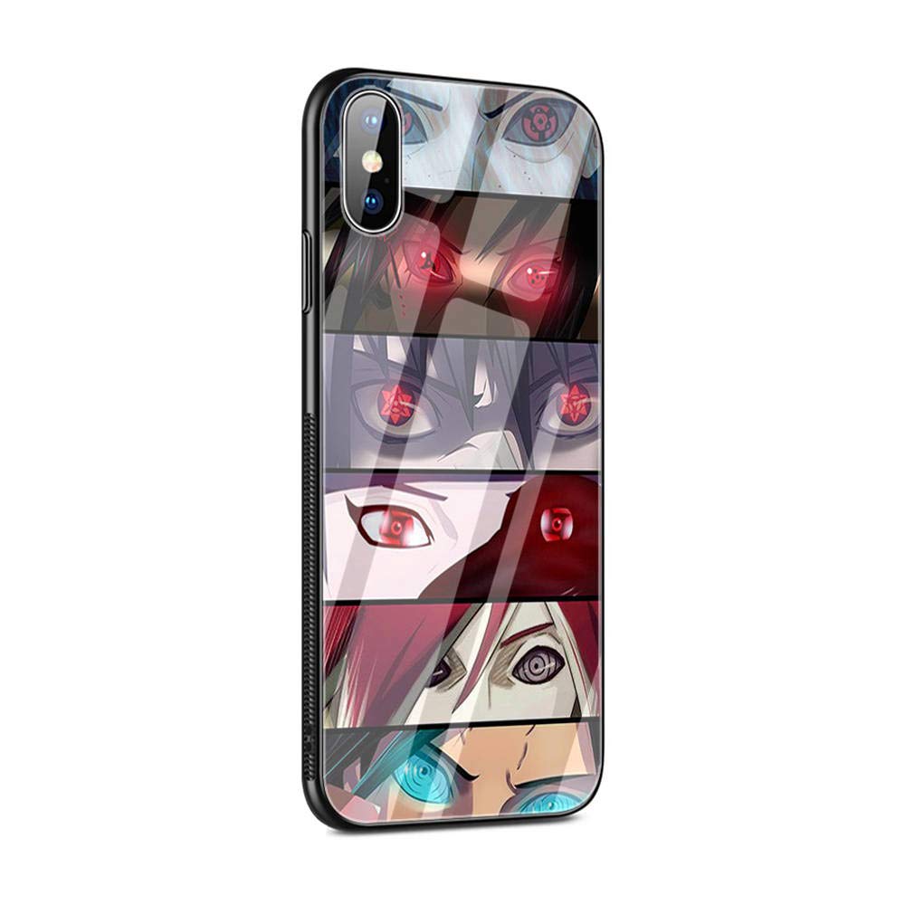 Amazon Com Z 99 Anime Naruto Akatsuki Desgin Tempered Glass Case Back Cover Anti Skid Tpu Bumper Frame Pc Back Shell Skin Iphone 7 8 Cases Cell Phones Accessories
