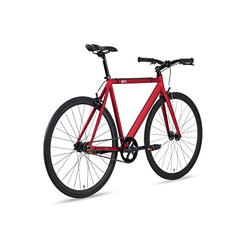 6KU Track Fixed Gear Bicycle, Burgundy/Black, 47cm