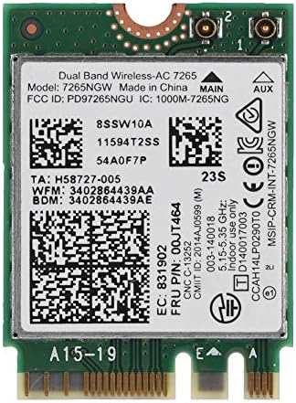 VBESTLIFE Intel AC 7265 Dual Band Wireless AC 867M + Bluetooth 4.0 NGFF M2 Card