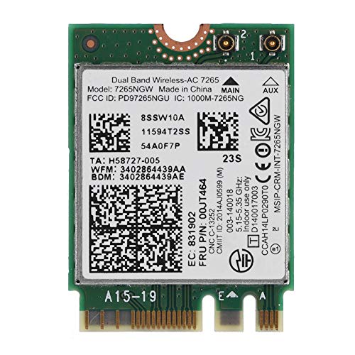 Vbestlife Wireless Network Card Intel Dual Band Wireless-AC 7265 Dual Band Wireless 867M Network Card + Bluetooth 4.0
