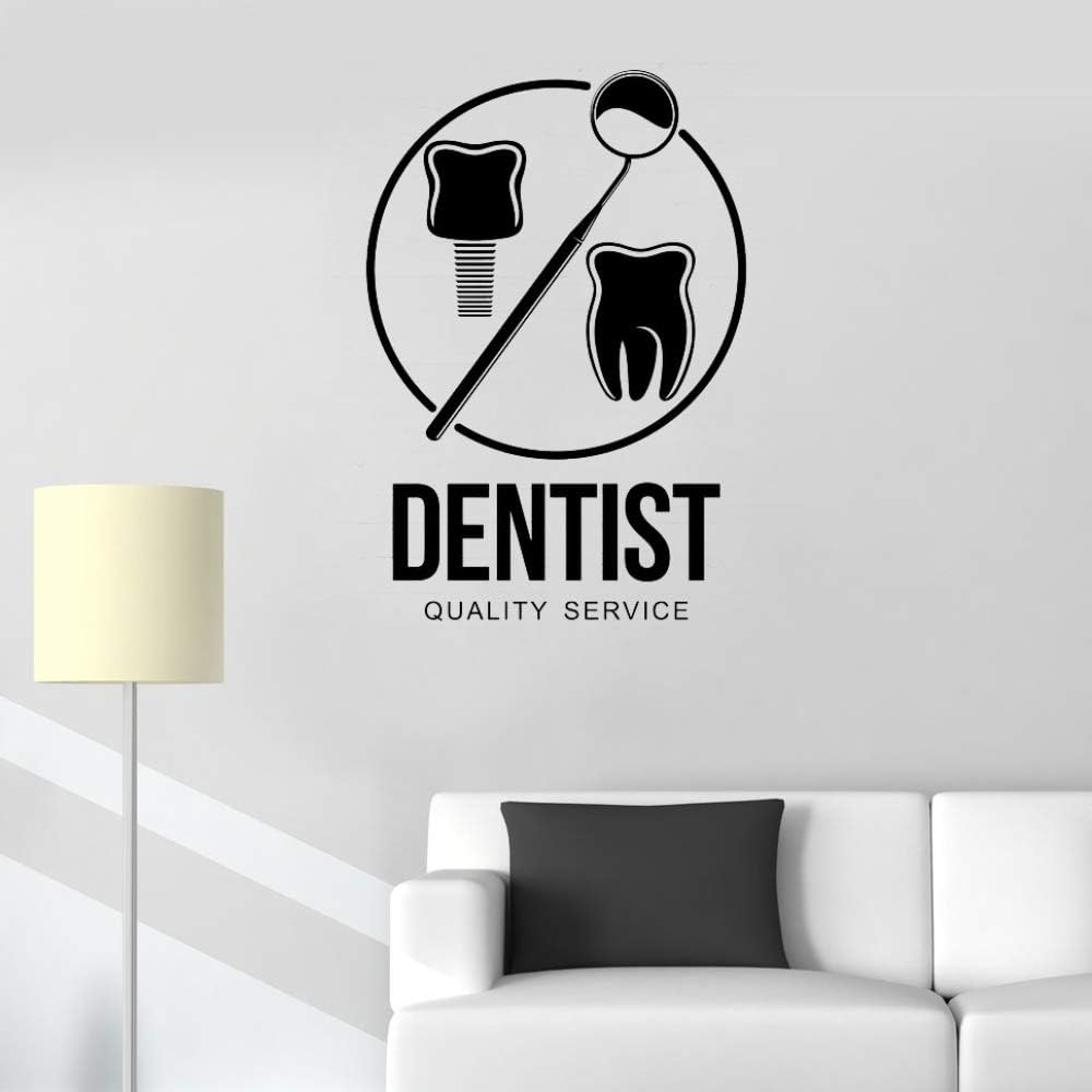 Art Vinyl Wall Decal Dental Clinic New Poster"Dentist Quality Service" Interior Modern Decoration Stickers Stomatology42*60cm