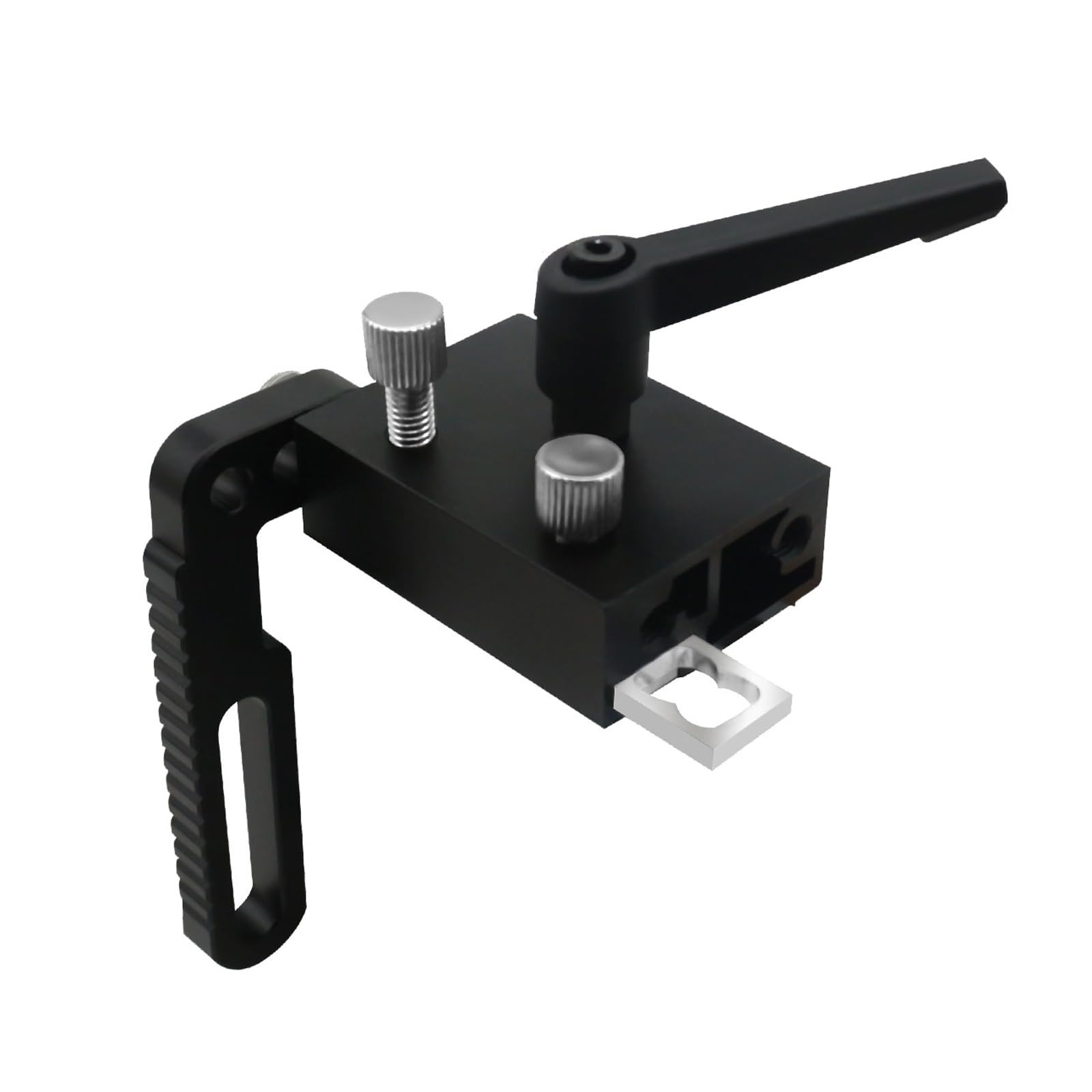 75 Type Miter Track Stop, T Slot Limiter T Track Locator, Aluminum Alloy Miter T-Slot Stop Woodworking Mitre Rail Stop T Rail Limiter for Sliding Chute, Workbench (1, Black)
