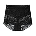 Eve's Temptation Aubree High Waist Panties Premium Soft Stretch Lace Comfortable Sexy Underwear for Women,Large,Black Floral