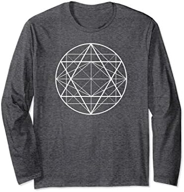 Unisex Symmetrical Sacred Geometry Math Long Sleeve T-Shirt Medium Dark Heather