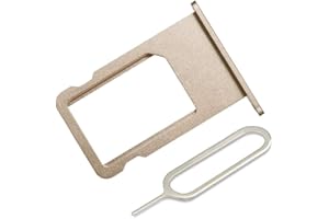LLIBAI-V Replacement Sim Card Tray for iPhone 6s Sim Card Tray with Open Ejet Pin + Cloth (Gold)