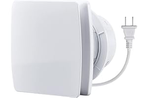 Allvent 4" Home Exhaust Fan Window and Wall Mount Vent Fan for Kitchen Bathroom Workshop Garage Ventilation (110v/12W/White)