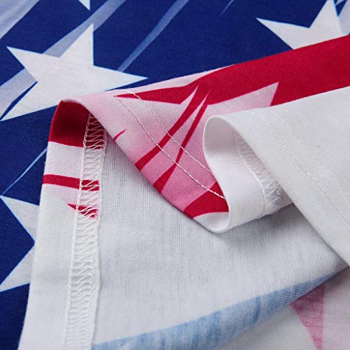 Womens Sexy Tops 2019, YEZIJIN Women's Summer Sexy Off-Shoulder O-Neck American Flag Print T-Shirt Tops