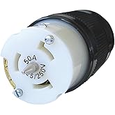 Marinco CS6364N 50 Amp 125 Volt/250 Volt Generator Connector (Female) — Straight Blade Twist Locking Plug — 3 Pole 4 Wire — UL Listed & CSA Certified