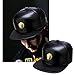 Metal Badges NUKIC Unisex Leather Lion Head Baseball Cap Adjustable Flat Bill Snapback Hat