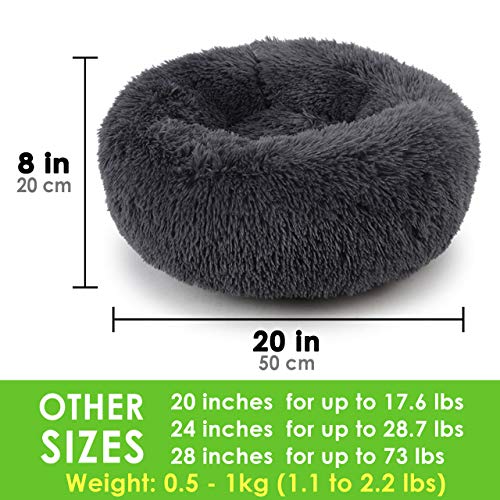 SUGAR PET SHOP Marshmallow Cat Bed For Indoor Cats Calming Cat Bed