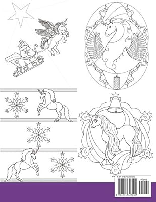 Licornes Livre De Coloriage Pour Enfants Et Adultes Coloriage Licornes Noel Coloriage By Lalgudi Sujatha Amazon Ae