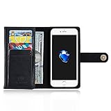 Leather Trifold Wallet Phone Case Magnetic Back Case Protective Flip Cover with Card Slots for Iphone/Samsung