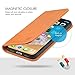 iPhone X Case, iPhone 10 Wallet Case, SHIELDON Genuine Leather Magnetic Flip Folio Cover with Credit Card Holder, Kickstand, Money Pouch and TPU Interior Case for iPhone X / 10 (5.8
