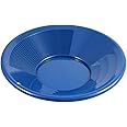 SE 10 Inch Gold Panning Pan - Dual Riffles for Easier Mining and Prospecting, Blue