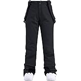 ALSOGO Women's Insulated Snow Pants Winter Warm Ski Pant Outdoor Waterproof Snowboard Bibs with Detachable Suspender