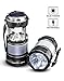 AGARE Ultra Bright Portable Outdoor LED Camping Lantern Solar Lamp Handheld Flashlights Collapsible，Multi Purpose - for Hiking,Camping, Emergencies, Hurricanes, Outages, Storms(Black,Collapsible)